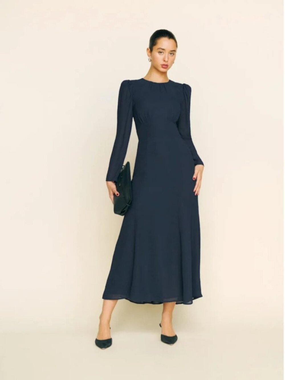 Reformation Lysander Long Sleeve Maxi Dress